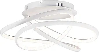 Misc Twisted Modern 24.5" White Flush Mount LED Ceiling Light