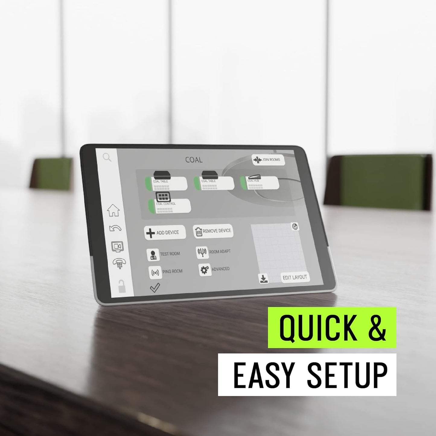 Shure CONTROL1 Stem 10-inch Touch Display Conference Room Controller