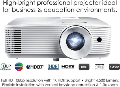 Optoma EH412x 1080p 4500 Lumen Professional Projector