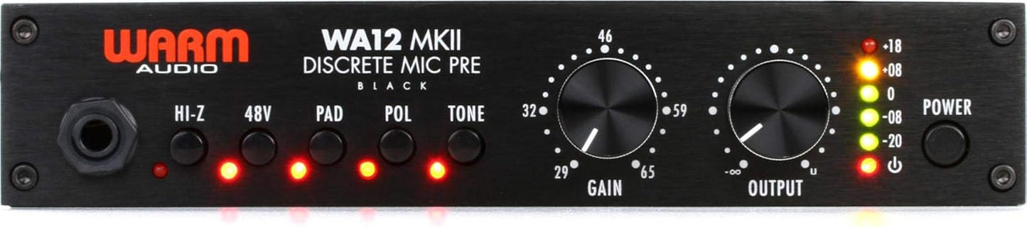 Warm Audio WA12 MKII Black Microphone Preamp DI