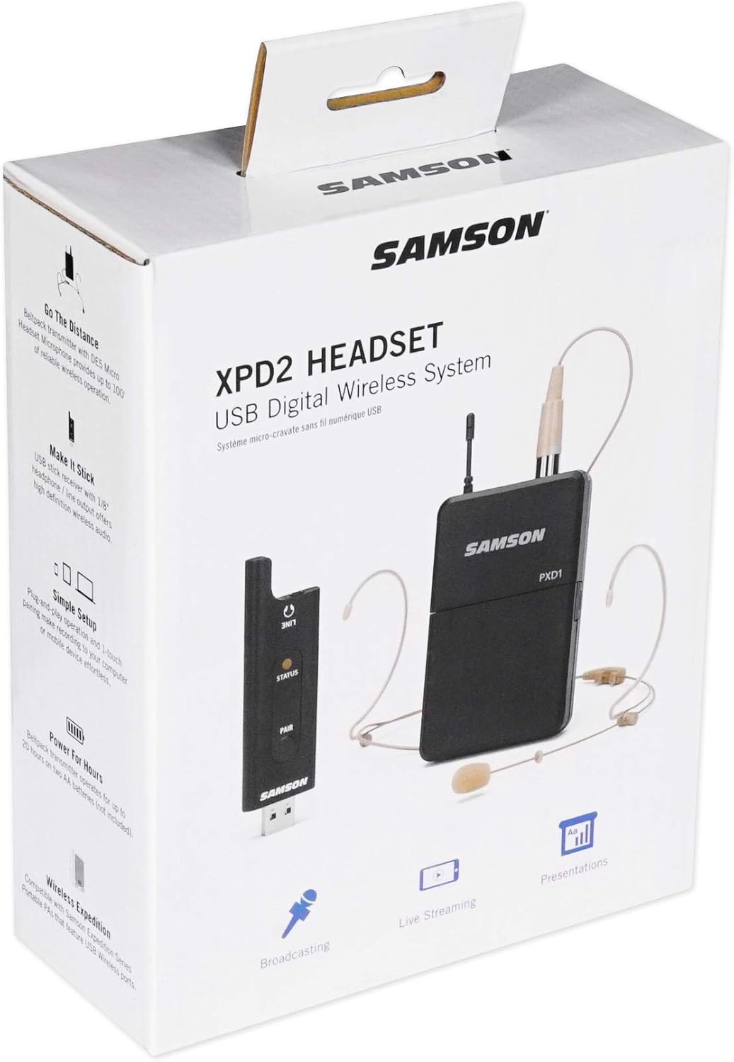 Samson SWXPD2BDE5 XPD2 Headset USB Digital Wireless System