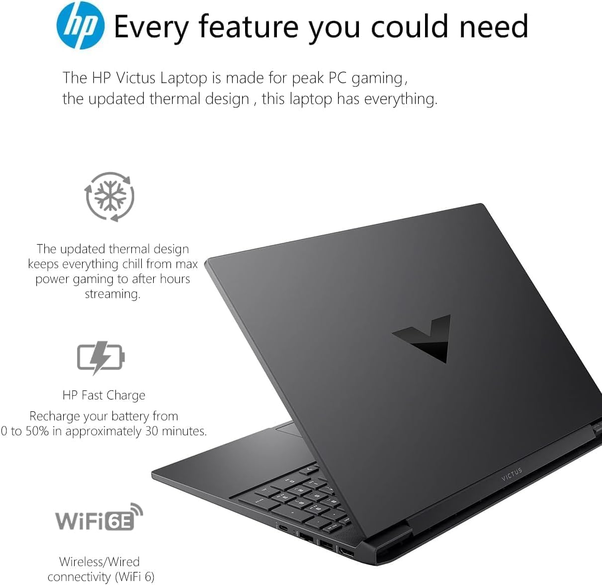 HP Victus Gaming Laptop 15.6" FHD 144Hz RTX 4050 Ryzen 5