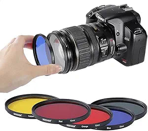 Neewer 10000637@@1 72mm 5-Color Lens Filter Set Creative Photography
