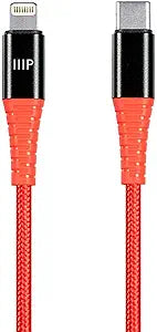Monoprice 138394 6ft USB-C to Lightning Cable Red — main product image