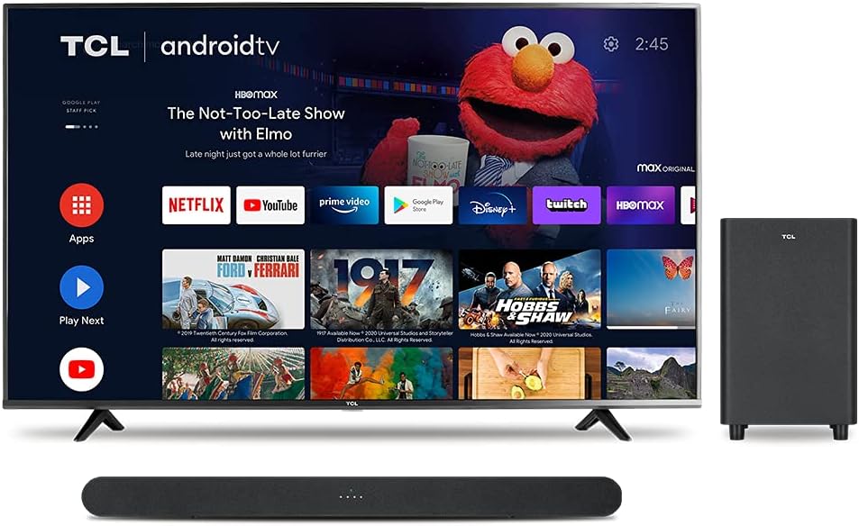 TCL 4 Series 55S434 55-Inch 4K TV with Alto 6+ Soundbar