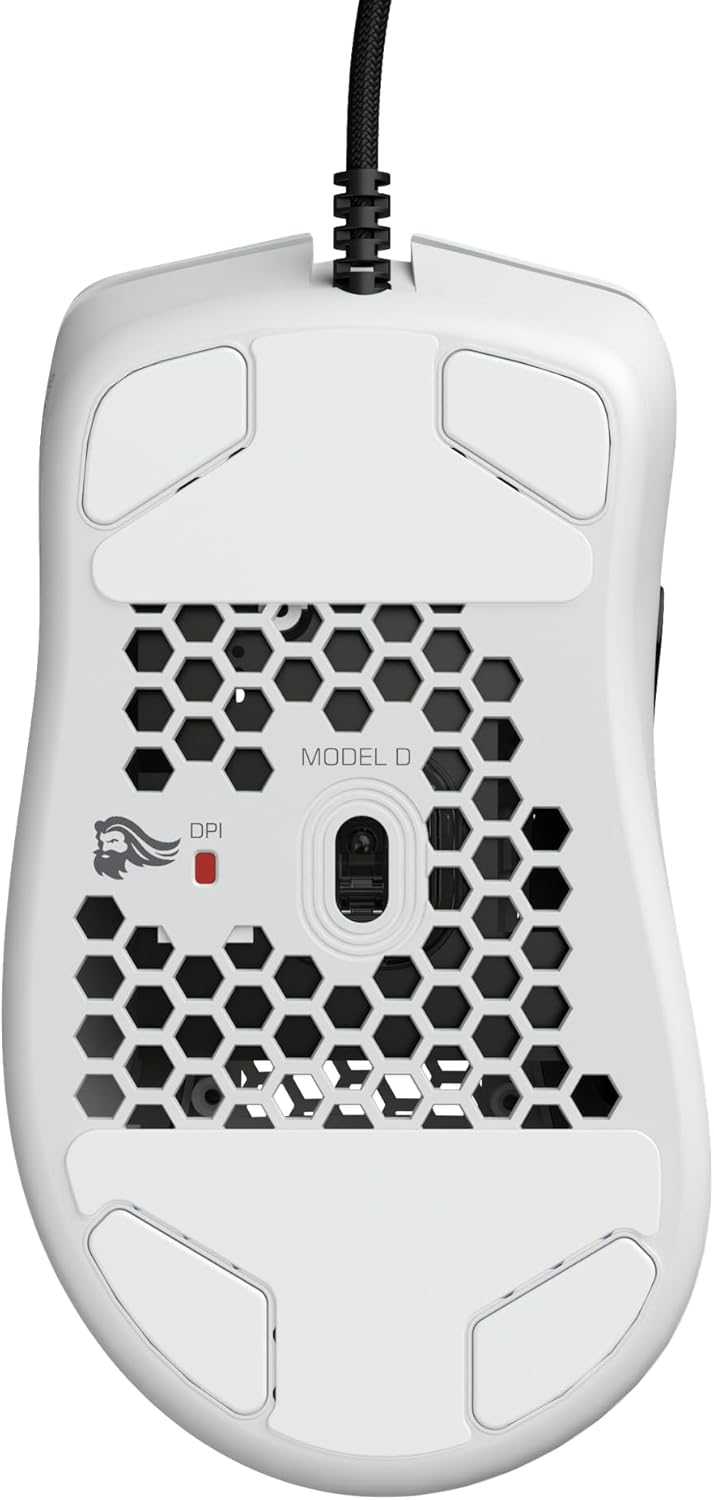 Glorious GD-WHITE Model D Gaming Mouse Lightweight Ergonomic