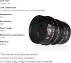 Meike 25mm T2.1 S35 Wide Angle Cinema Lens EF Mount