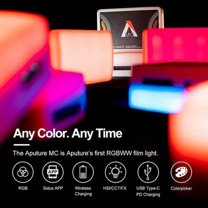 Aputure Amaran MC RGBWW Mini On-Camera Video Light
