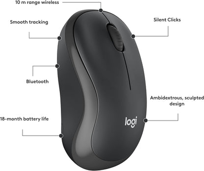 Logitech 910-007113 M240 Silent Bluetooth Wireless Mouse - Graphite