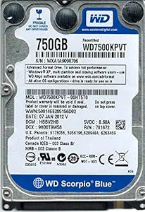 Western Digital WD7500KPVT-00HT5T0 750GB Laptop Hard Drive