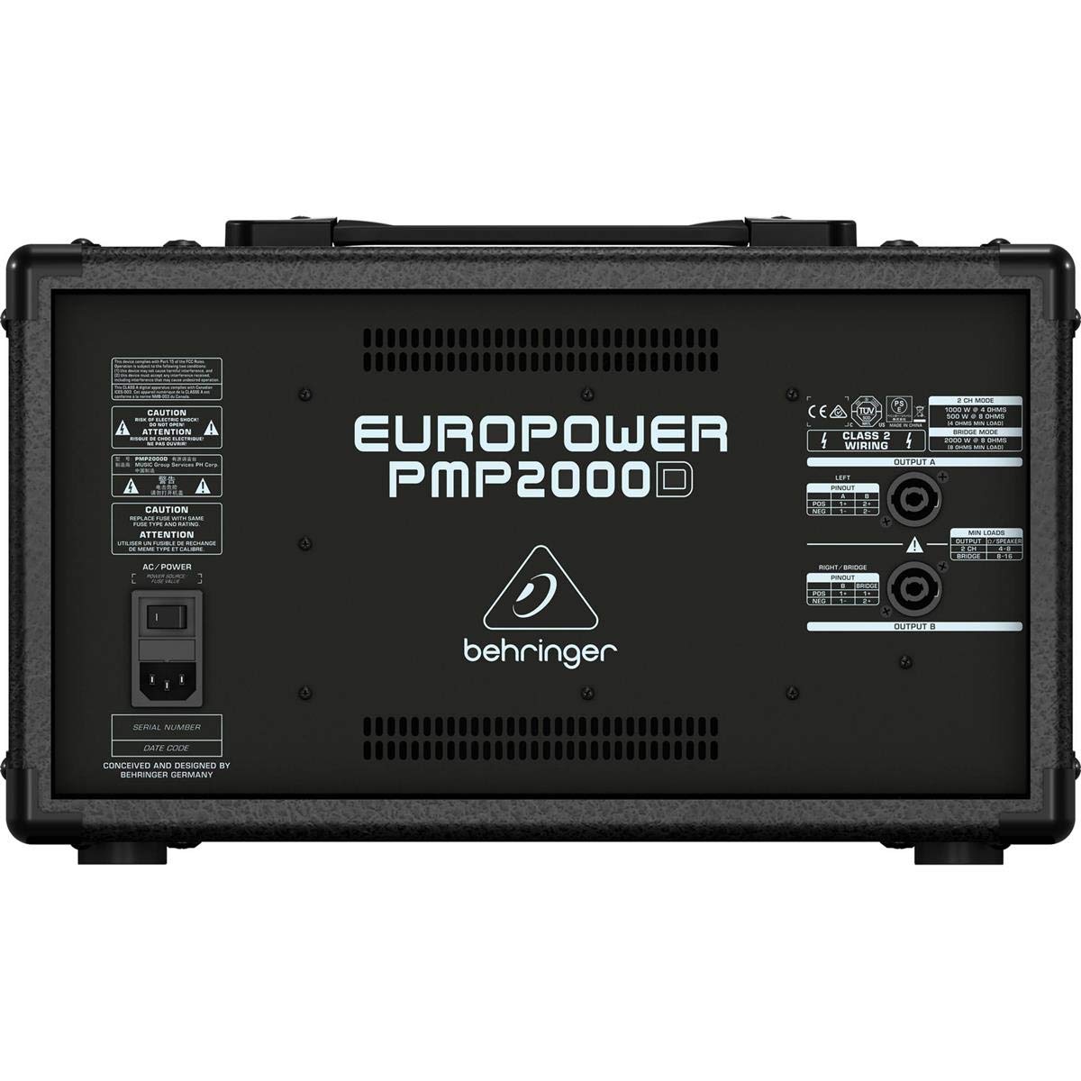 Behringer EUROPOWER PMP2000D 14-Channel Powered Mixer XLR Cables