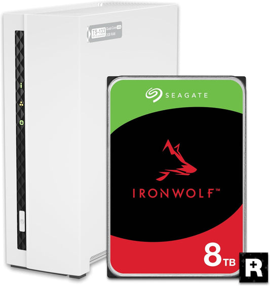 QNAP TS-133-18ST-US 8TB Home NAS Seagate IronWolf