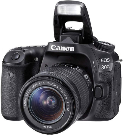 Canon EOS 80D DSLR Camera 18-55mm Lens Bundle