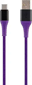 Monoprice 138322 USB-C to USB-A AtlasFlex Cable Purple — main product image