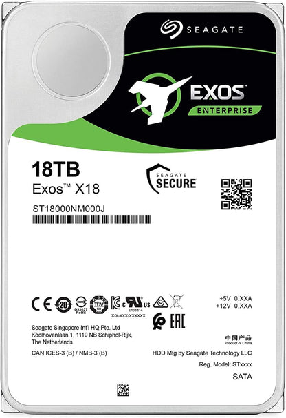 Seagate Exos X18 18TB Enterprise HDD 7200RPM SATA