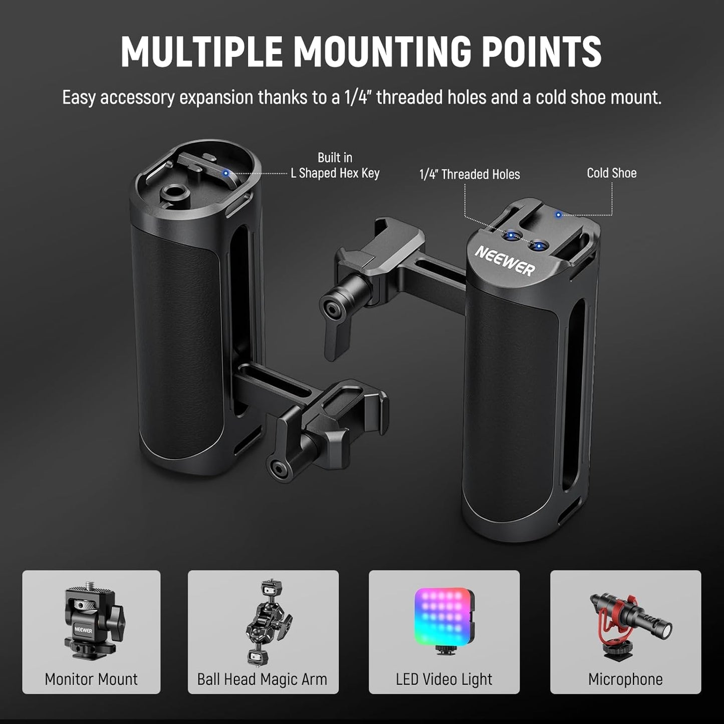 Neewer CA017H NATO Side Handle Grip Camera Cage