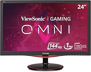 ViewSonic VX2458-MHD-CR 24" Gaming Monitor - 144Hz, 1ms, FreeSync (Renewed)