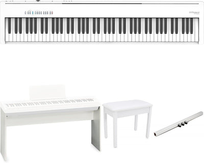 Roland FP-30X Digital Piano with Speakers White Home Bundle