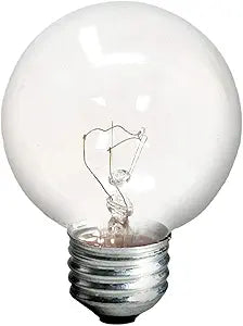 GE 40GM/CL-PQ2/6 Crystal Clear Globe Light Bulbs