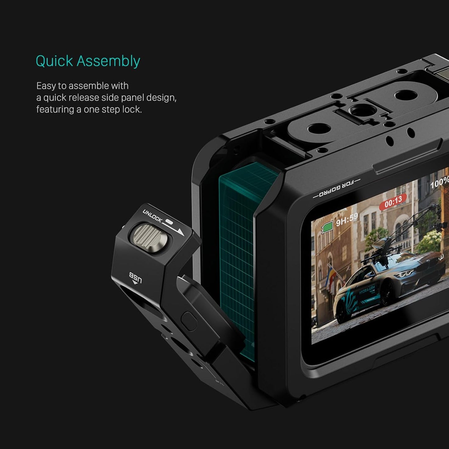 Tilta Titanium Gray TA-T42-FCC-TG GoPro Hero 12/11/10/9 Camera Cage