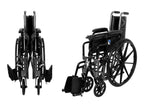 Monoprice SevaCare Folding Wheelchair Dual Brakes Mobility