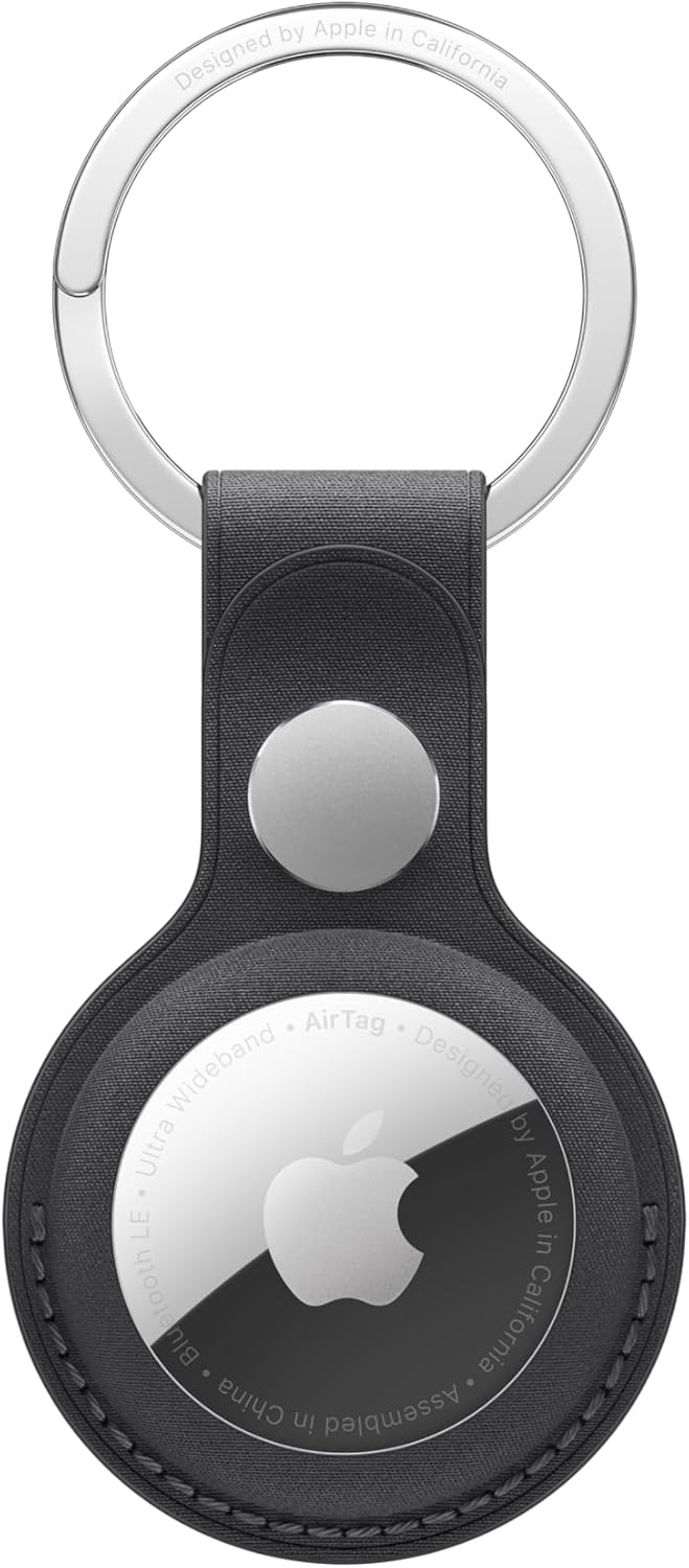 Apple MA7G4ZM/A AirTag FineWoven Key Ring: Black — main product image