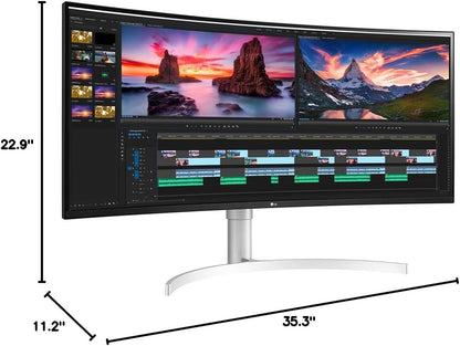 LG 38WN95C-W UltraWide Curved Gaming Monitor Bundle