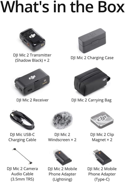 DJI 6941565971425 Mic 2 Wireless Lavalier Microphone