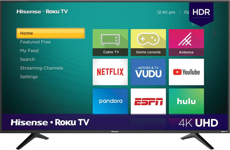 Hisense 50R6040E 50-Inch 4K UHD HDR ROKU Smart TV — main product image