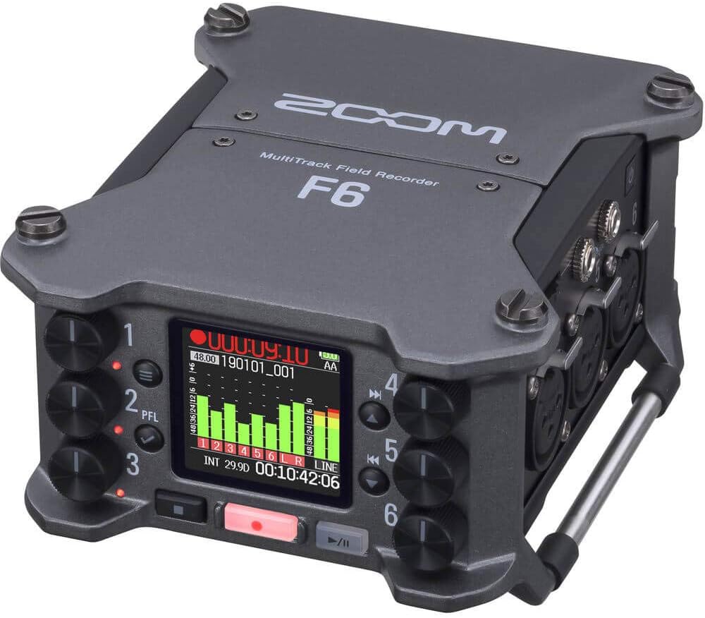 Zoom F6 Multitrack Field Recorder with Bluetooth Adapter