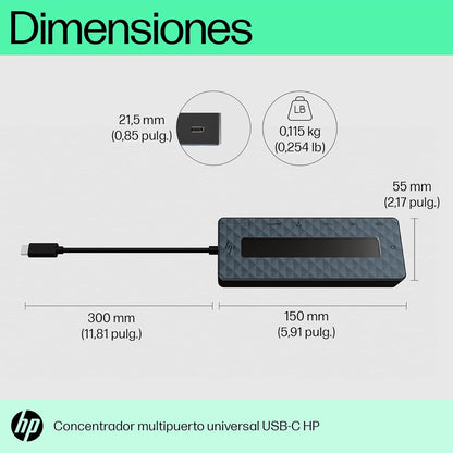 HP 50H98AA USB-C 7-in-1 Multiport Docking Station