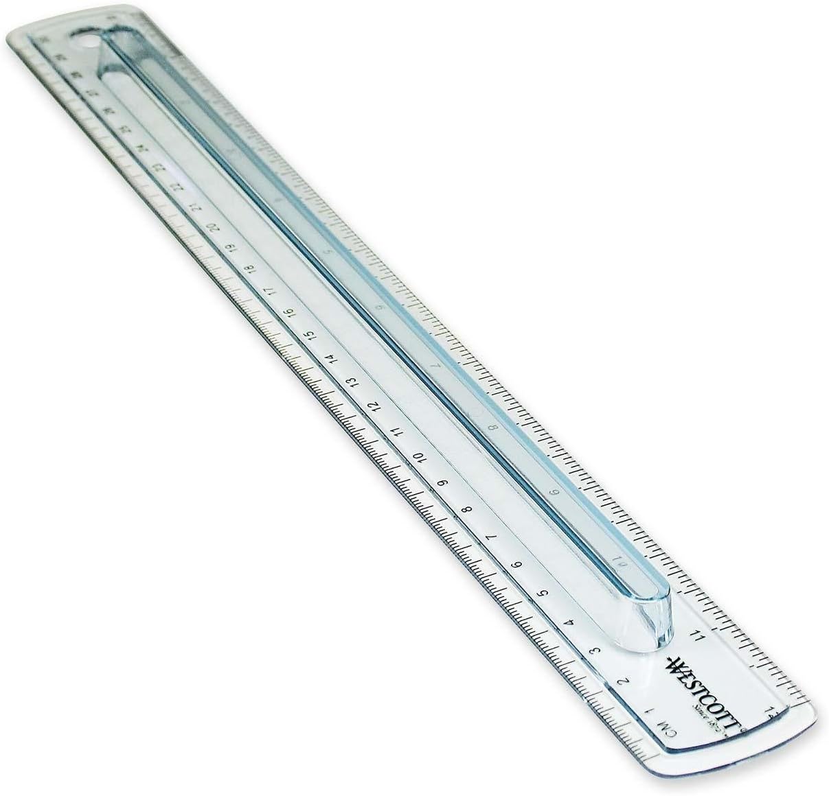 Westcott 00402 12-Inch Smoke Gray Plastic Ruler