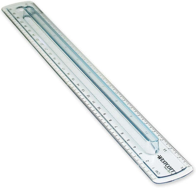 Westcott 00402 12-Inch Smoke Gray Plastic Ruler