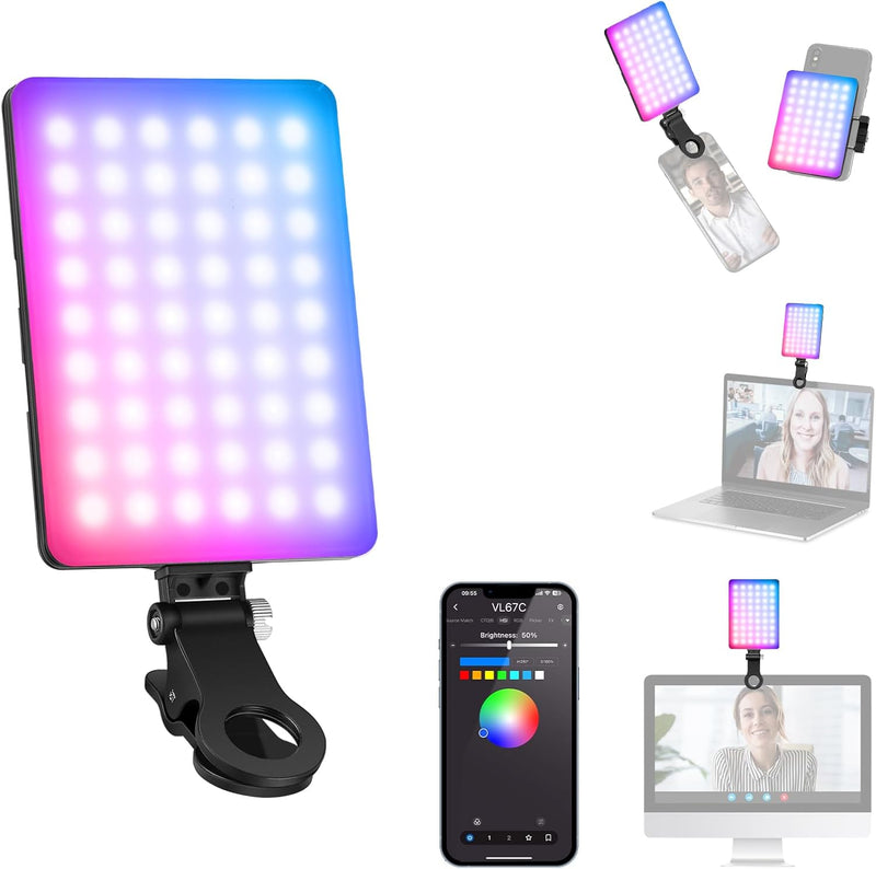 Neewer VL67C RGB Selfie Light with App Control — main product image