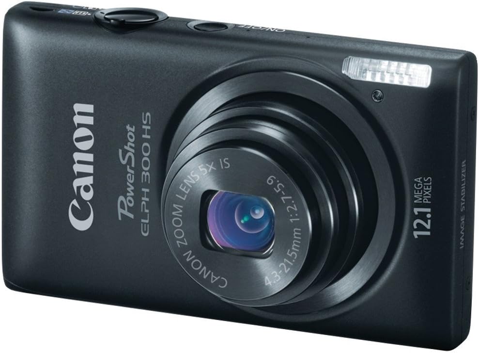 Canon 5096B001 PowerShot ELPH 300 HS 12.1MP Digital Camera - Black
