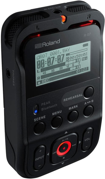 Roland R-07-BK High-Resolution Handheld Audio Recorder Black
