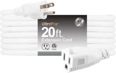 GE 81598 20 Ft Outdoor Extension Cord - Heavy Duty White