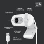 Logitech 960-001616 Brio 100 Full HD 1080p Webcam - Off White