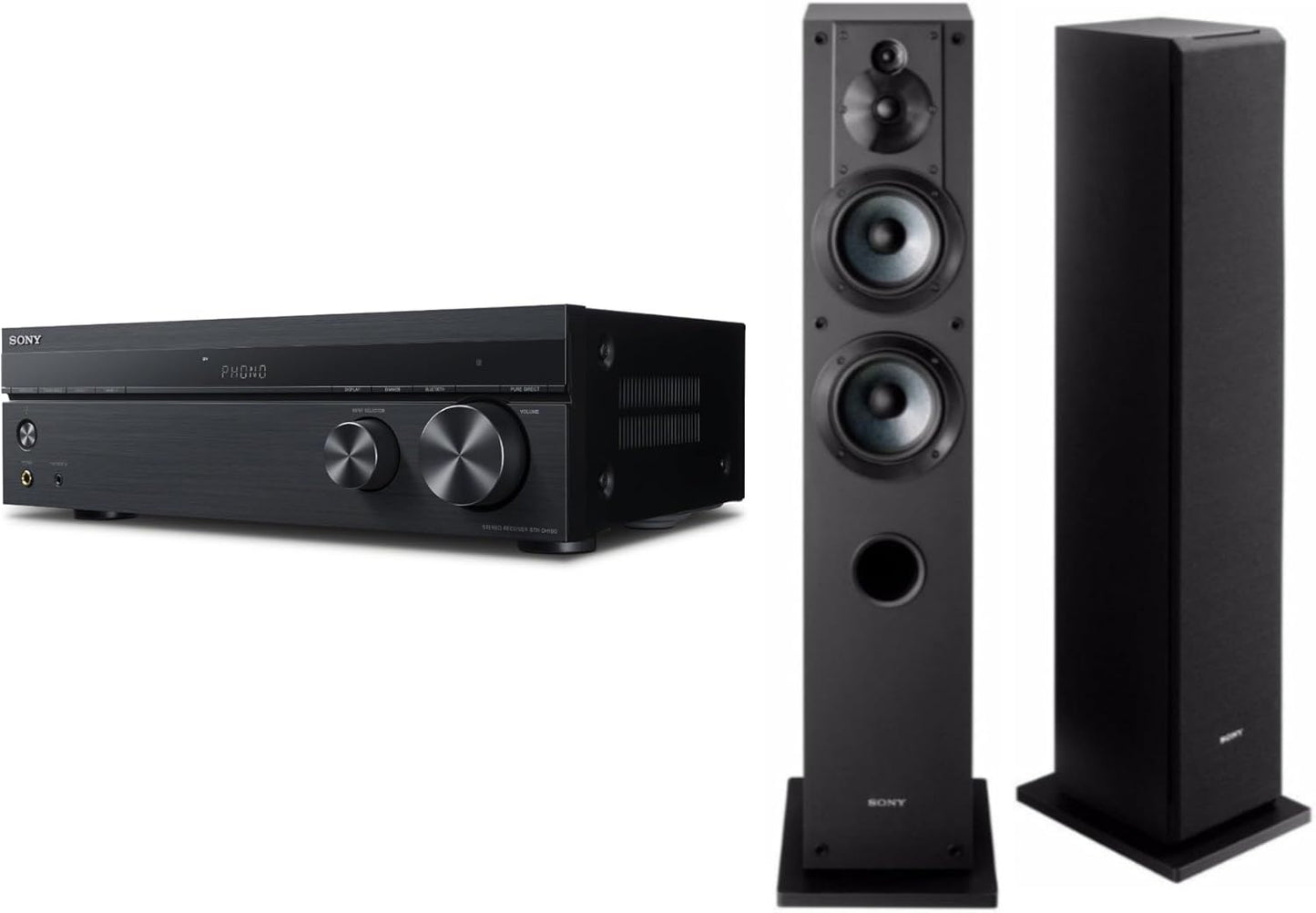 Sony SSCS3 Floorstanding Speaker 2-Pack with Stereo Receiver