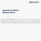 Westcott 10562 12-Inch Clear Acrylic Ruler