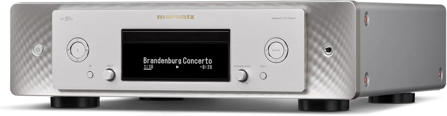 Marantz CD 50n Network CD Player - Silver/Gold, HEOS