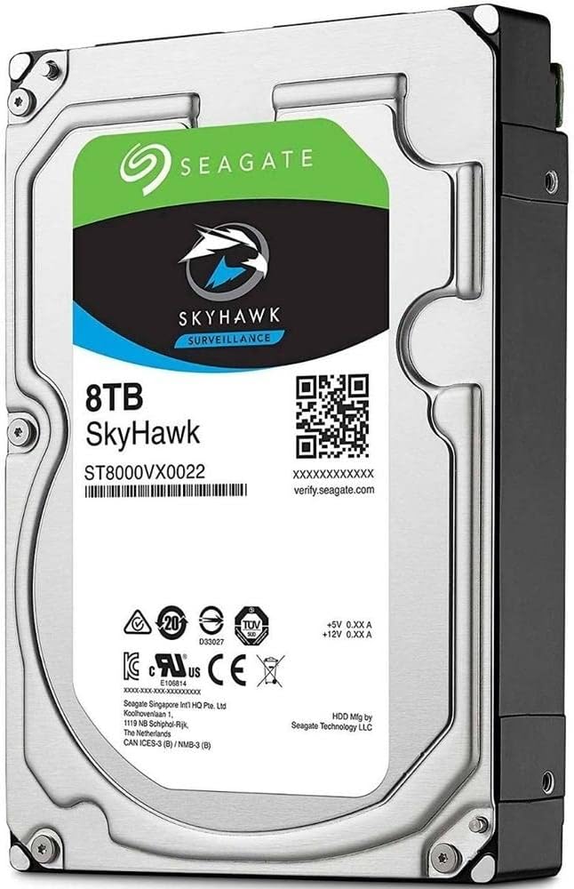 Seagate ST8000VX0022 SkyHawk 8TB Surveillance HDD - 3.5 inch