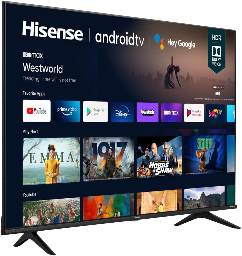 Hisense 55A6G 55-Inch 4K UHD Android Smart TV Renewed