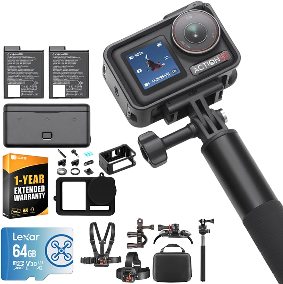 DJI E2DJIOSMOACT5PAC Osmo Action 5 Pro Adventure Camera Combo