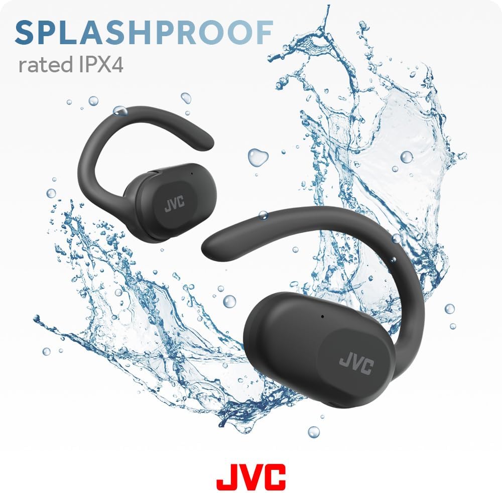JVC HANP40T Open Ear Wireless Earbuds Bluetooth 5.4 Black