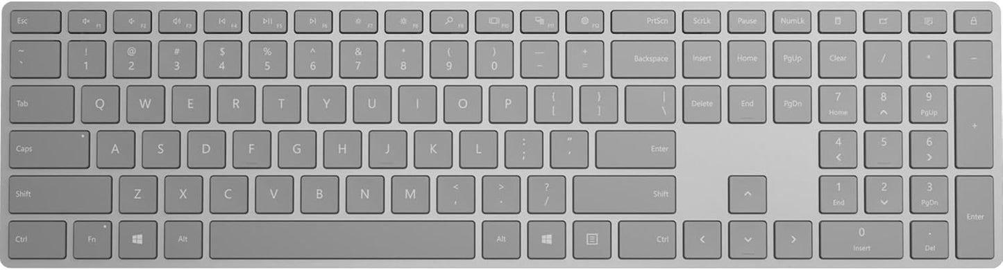 Microsoft WS2-00025 Wireless Surface Keyboard - Silver