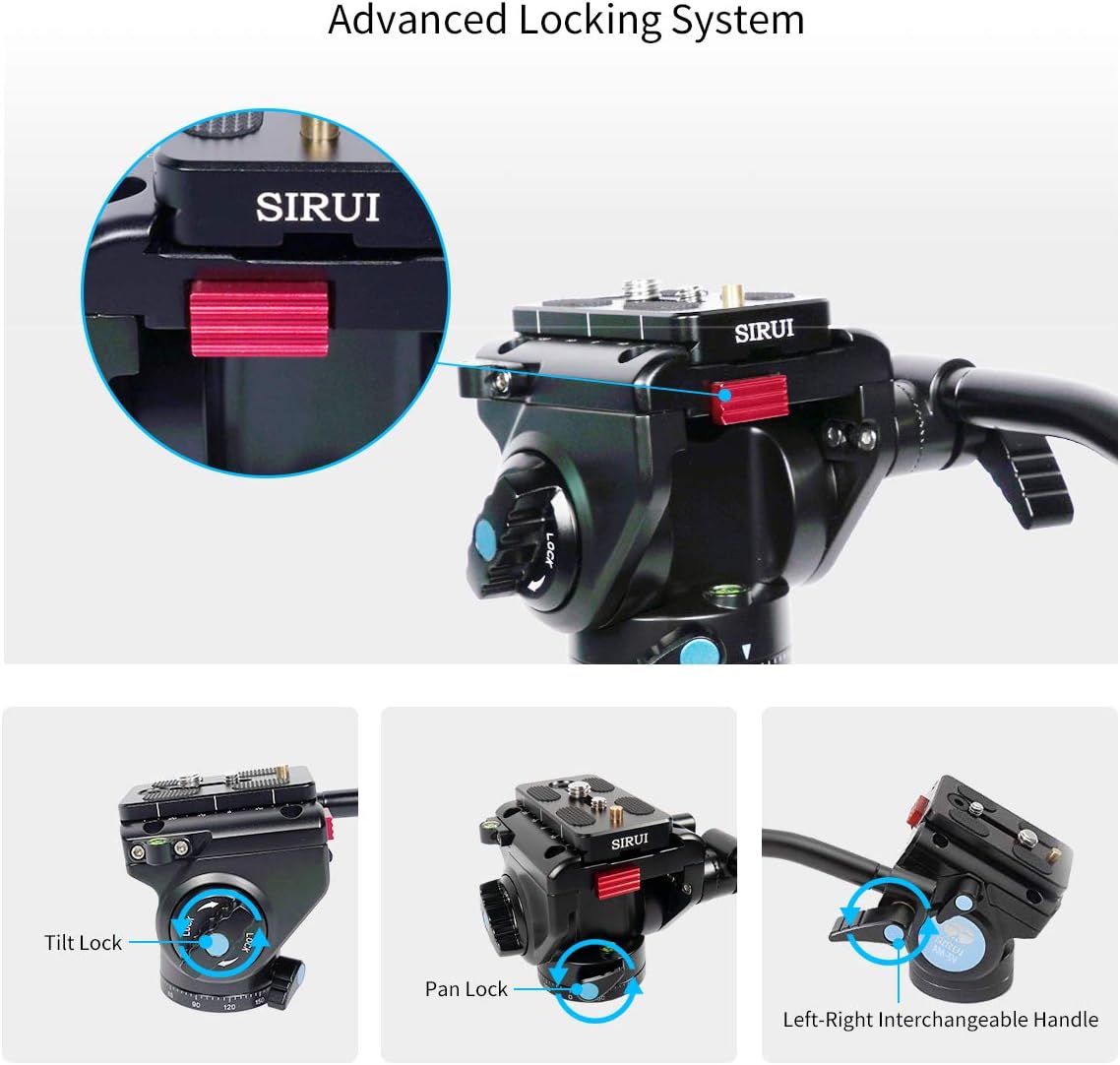 Sirui AM-5V Fluid Video Head Quick Release