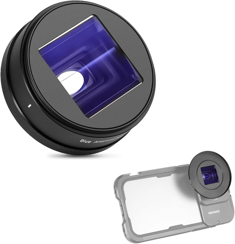 Neewer LS-43 1.55X Anamorphic Lens 17mm Thread Phone Cage — main product image