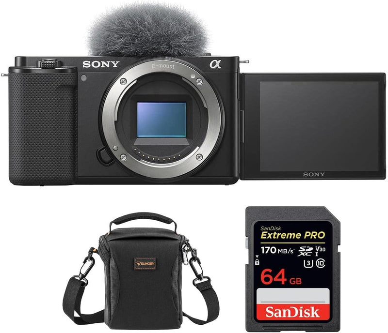 Sony ZV-E10 Black Mirrorless Camera Vlogging Bundle — main product image