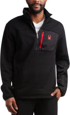 Spyder Sweater Quarter Zip Pullover Fleece Mock Neck